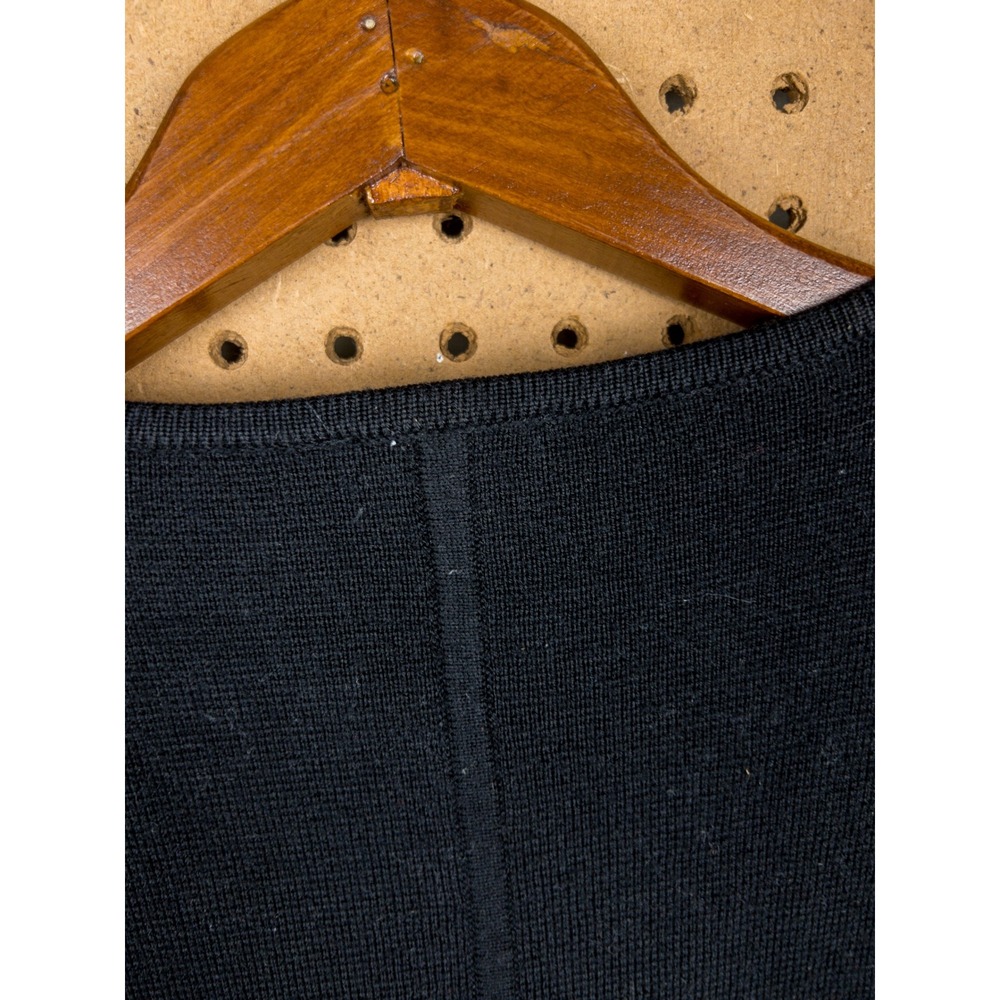Talbots Pure Merino Wool‎ Black Full Zip Longline Cardigan Sweater Womens XL - Picture 6 of 7